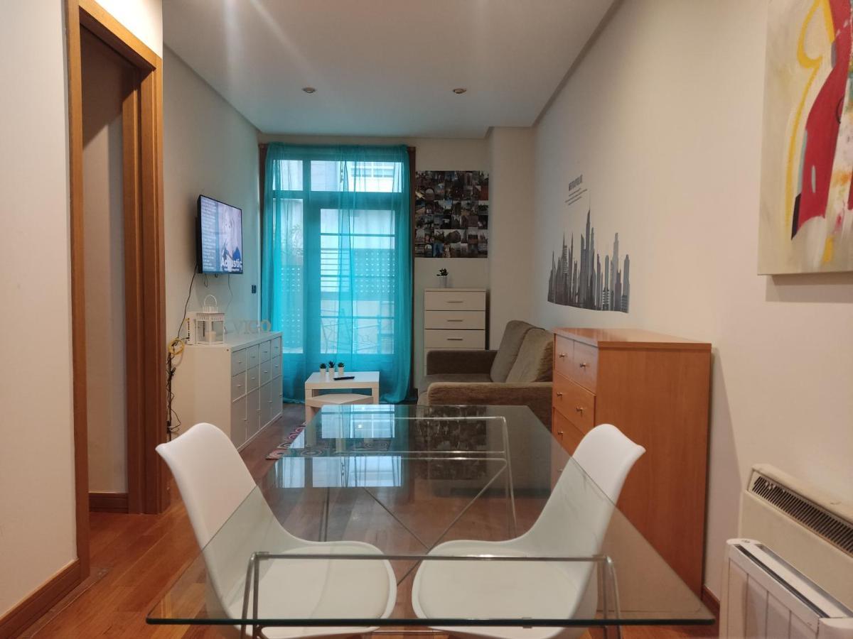Ferienwohnung Pleno Centro, Terraza, Principe, 5 Min Casco Vello Y Estacion Ave Vigo Exterior foto